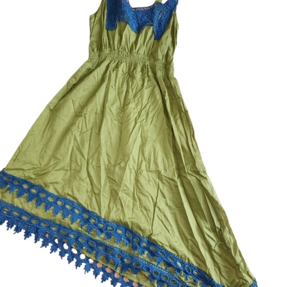 Women's Matilda Jane Good Hart Summer Breeze Dress Sundress Small Green Blue - Picture 3 of 8